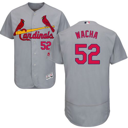 Cardinals #52 Michael Wacha Grey Flexbase Authentic Collection Stitched MLB Jersey - Click Image to Close